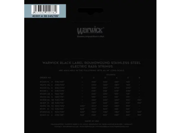 Warwick  40301M Black Label