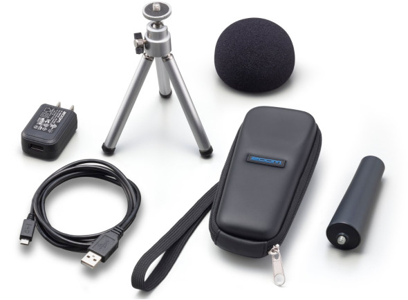 Zoom APH-1n  B-Stock - espuma protectora, Adaptador de CA (tipo USB), Cable USB, Soporte de trípode ajustable, estuche acolchado, adaptador de clip de micrófono, 