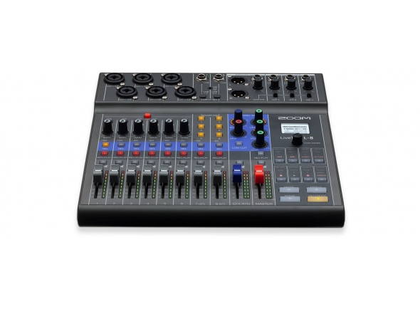 Zoom LiveTrak L-8 - Mesa de mezclas digital de 8 canales (6 combo, más 2 TS), Grabación simultánea de 12 pistas independientes, reproducción de 10 pistas, Función Mix-Minus para evitar comentarios de audio y comentari...